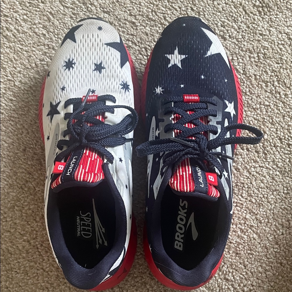Brooks Starry Night Running Shoes - Red, White, and Blue